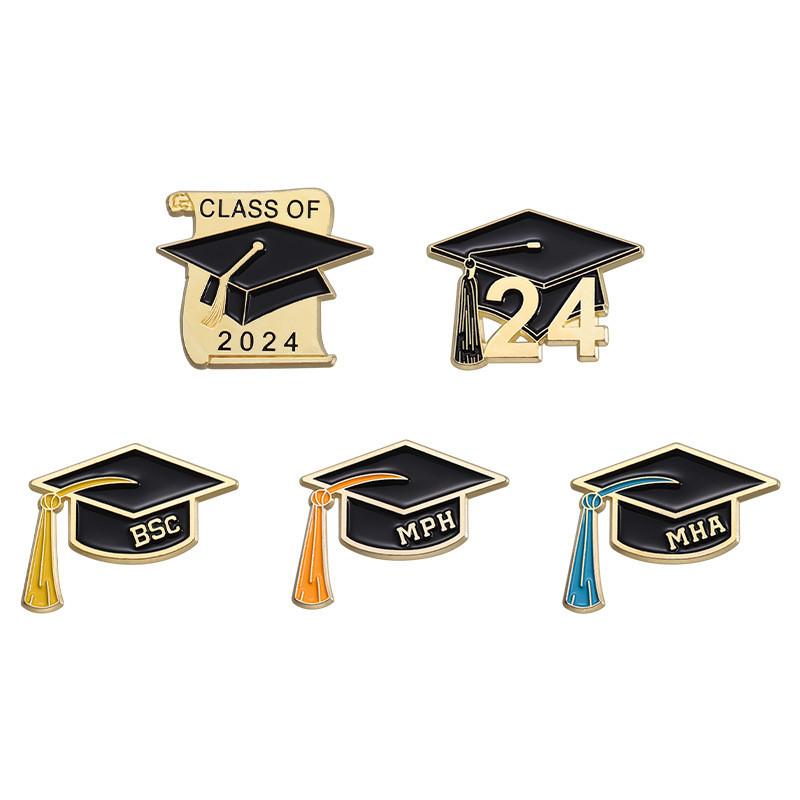 Graduation Brooch Stylish In Alloys With Elegant Flower And Cap Designs Gifts For
