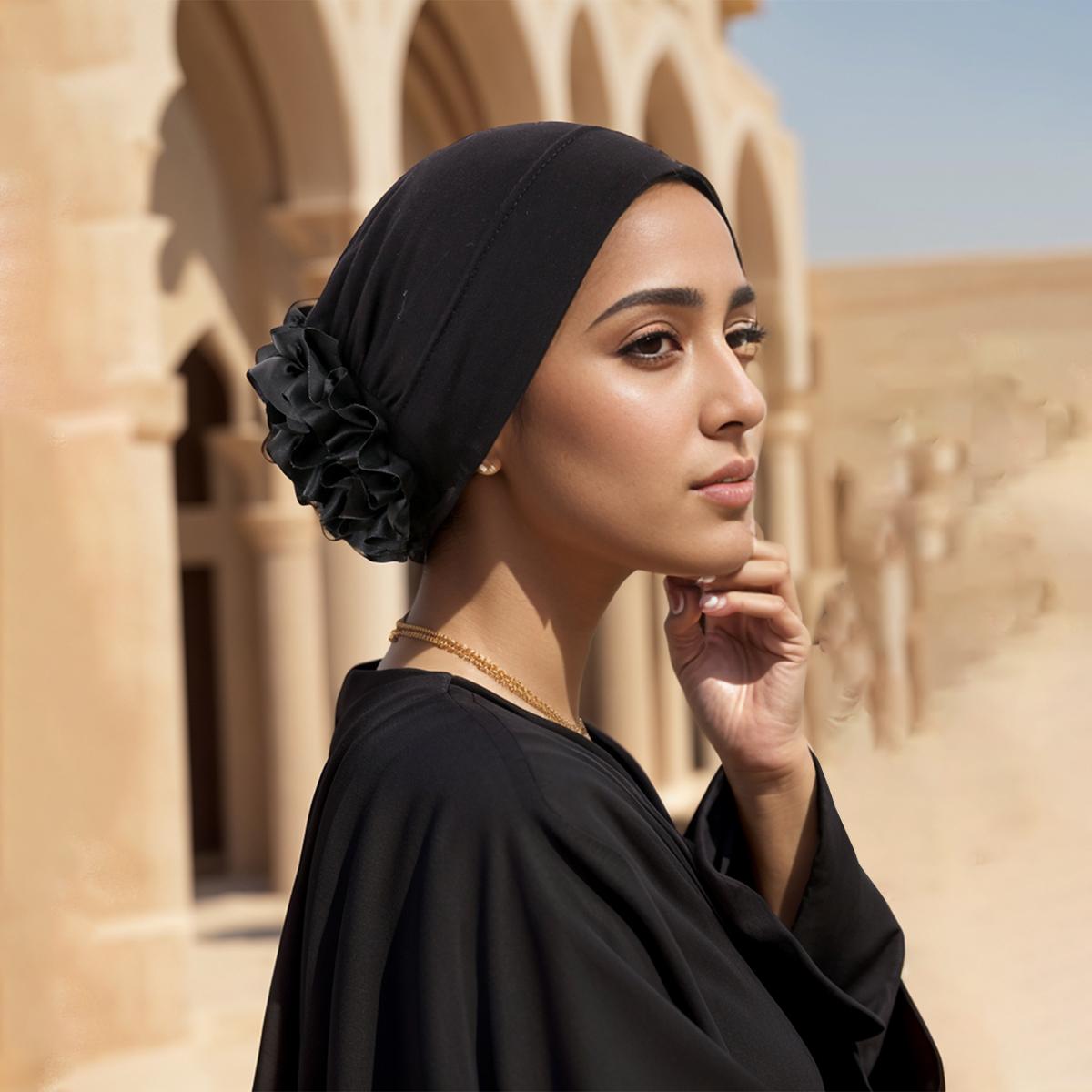 Женский мусульманский платок, головной убор, мусульманский платок, внутренний хиджаб, исламский платок, шарф-хиджаб ниндзя, шапка, чепчик, кость