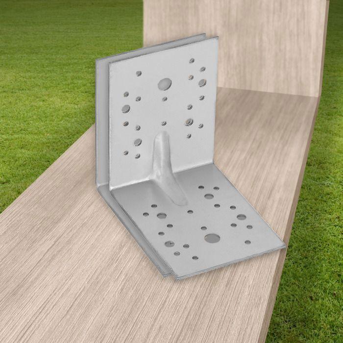 Équerres De Fixation - KOTARBAU - 130 X 130 X 100 Mm - Acier Galvanisé - Lot De 12 - 90 °