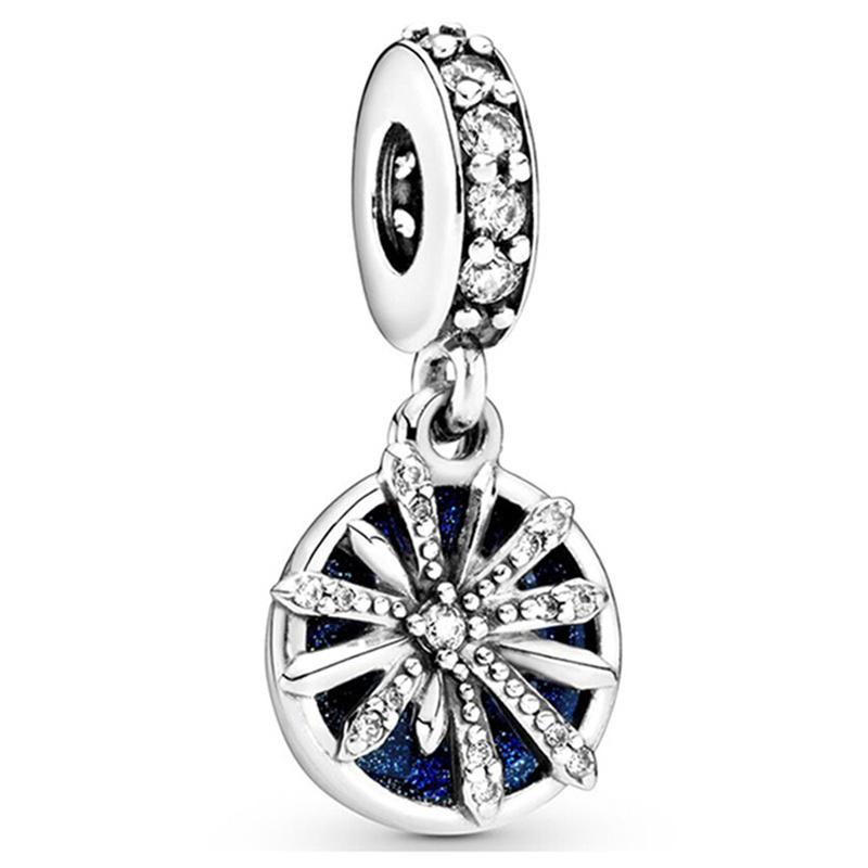 Silver Plated Blue Starry Sky Pendant Alloy Set Star Earth Bead Bracelet & Necklace DIY Jewelry Accessories Series