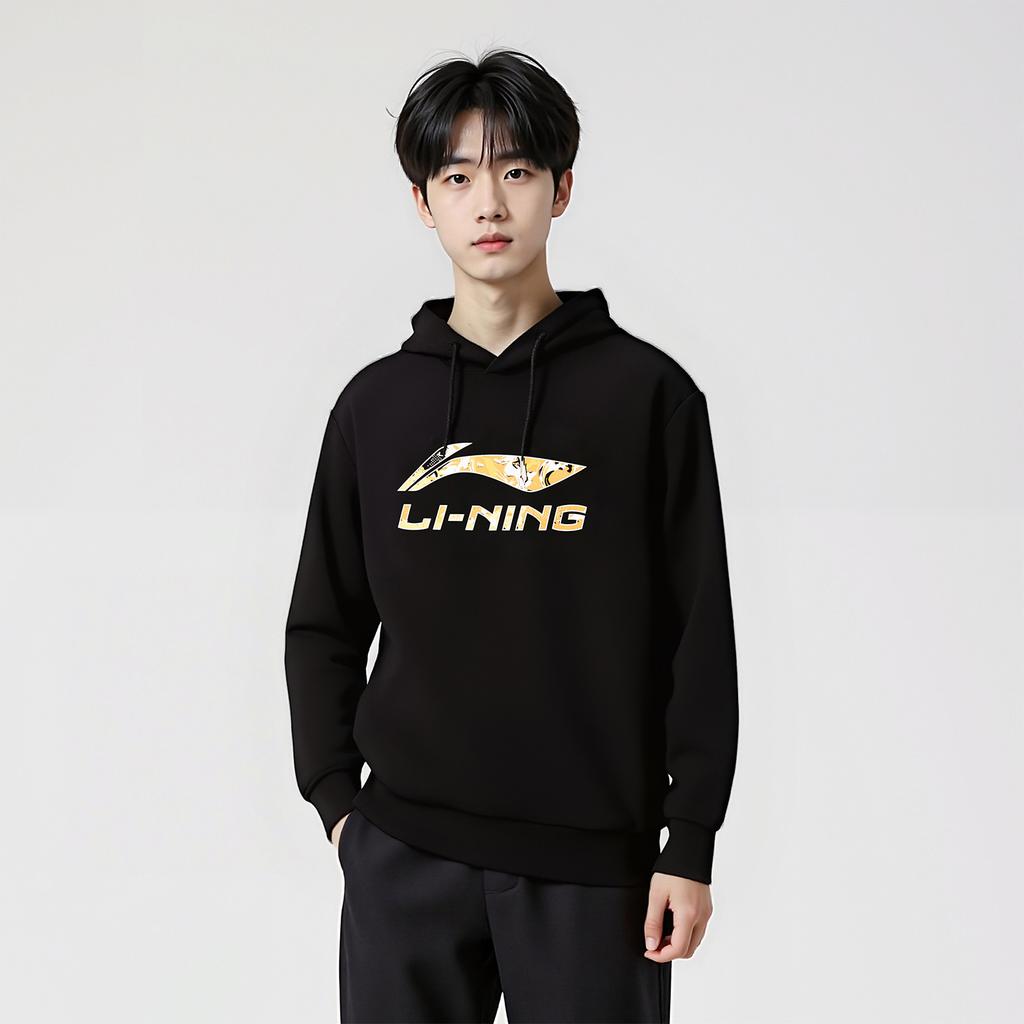 Li-Ning Round Neck Fashion Pullover Trendy Sports Lifestyle Comfortable Versatile Simple Vitality Sweatshirt Men Sweatshirt AWDVJ01-4