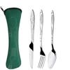 Picnic Set Tableware Washable with Zipper Travel Cutlery Kit Case Portable Pouch for Dinner Household Tool Travel Camping Spoon