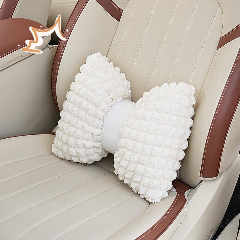 Oreiller Respirant de Soutien du Cou et des Lombaires pour Voiture - Repose-tête Confortable et Dossier Accessoire d'Intérieur