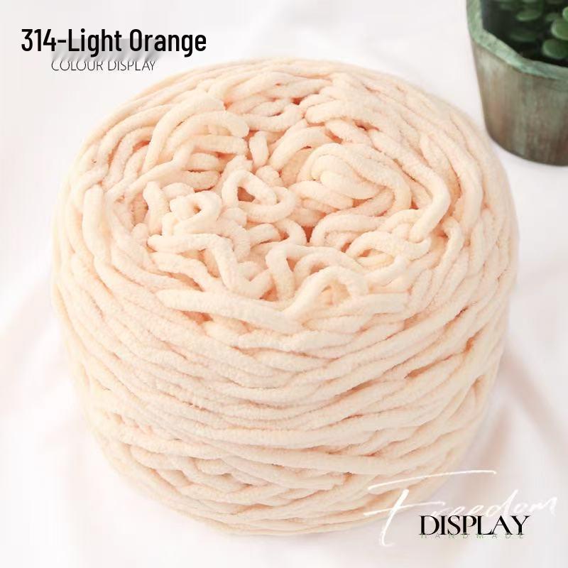 New 3.8 Liang Colored Ice Yarn: Thick Single-Strand for Crochet - Ideal for Shoes, Slippers, Scarves, and Seat Cushions.