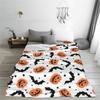 Halloween Pumpkins Spooky Knitted Blankets Fleece Bat Gothic Cartoon Soft Throw Blankets for Bedroom Sofa Bed Rug