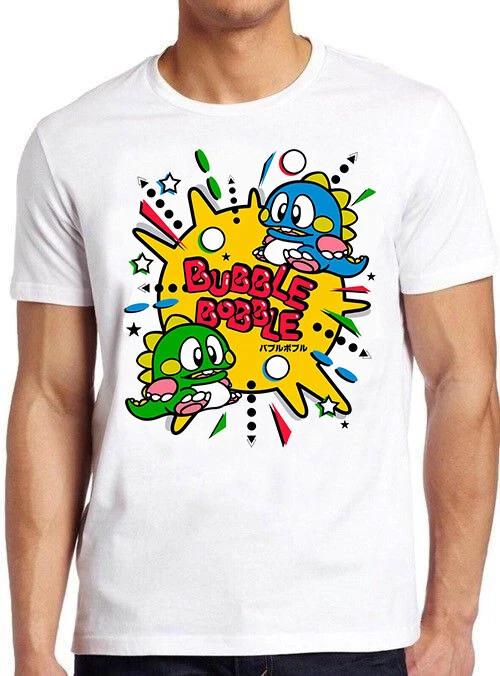 Bubble Bobble T Shirt Funny Gaming 80s Gamer Nerd Game Cool Gift Tee M468 S