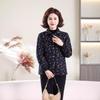 Mom's Chic Cotton Floral Shirt Jacket - Autumn/Winter Casual Style for Middle-Aged Women
