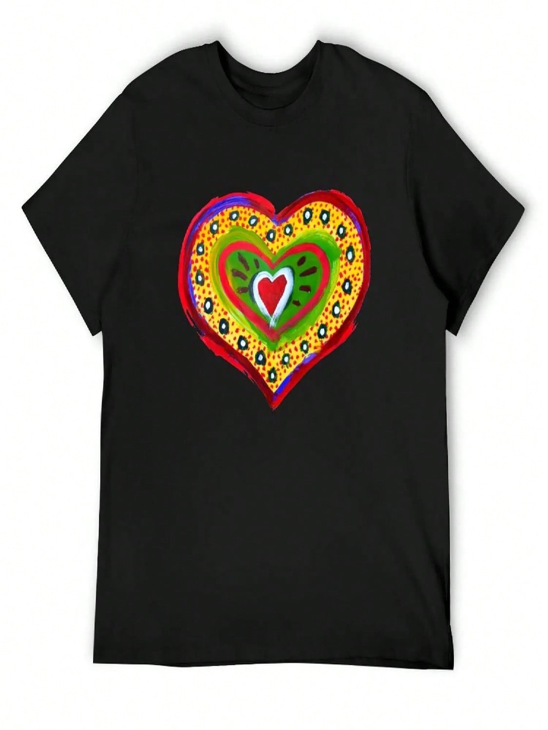 Heart 1 T-Shirt Anime Stuff Boys Whites Summer Top unisex Graphic T-Shirts Funny S разноцветный