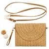 Woven Straw Shoulder Bag Handmade Beach Woven Storage Bag Multi Functional Fashionable Minimalist Women's Diagonal Envelope Bag