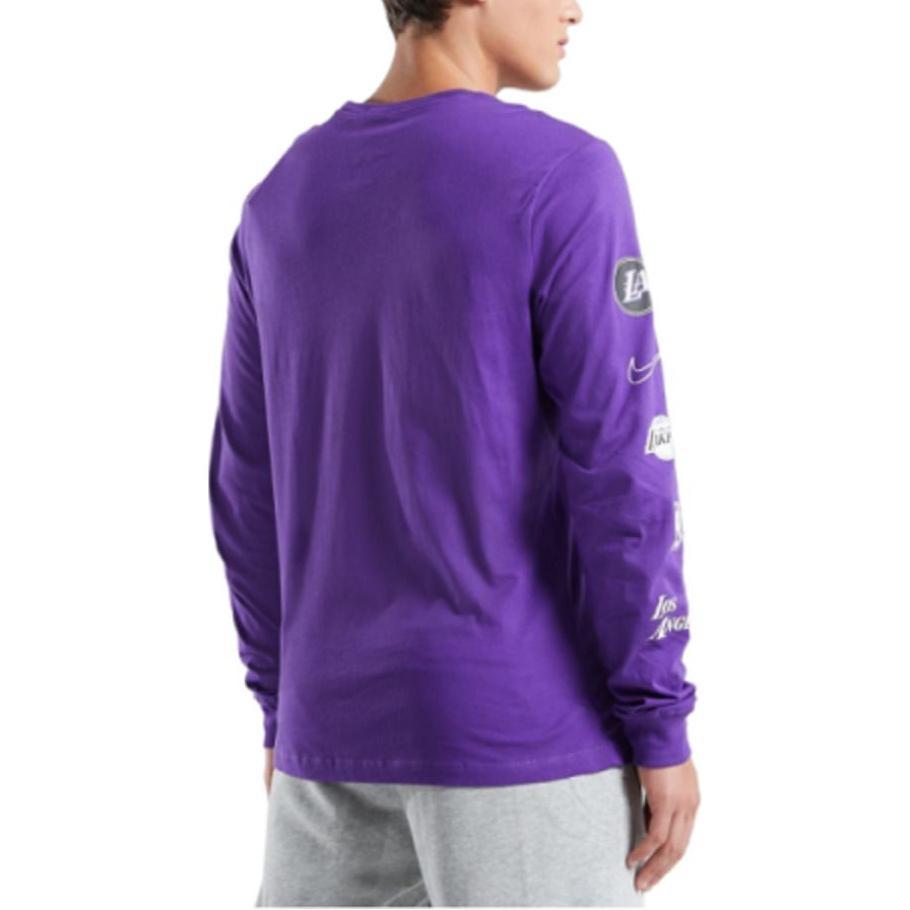 Nike X NBA Los Angeles Lakers Long Sleeve T-shirt 'Purple White' Men's DV6040-504