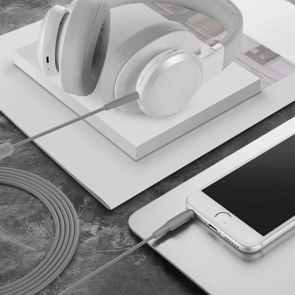 GEEKRIA Аудіокабель для навушників JBL Tune 770NC 700BT 660NC 2,5 мм з вбудованим мікрофоном та регулятором гучності 1,2 м
