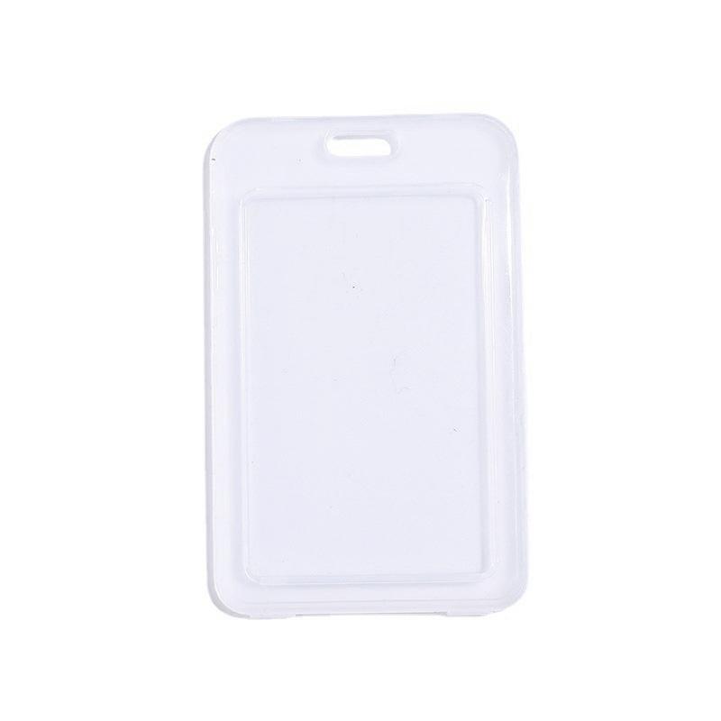 Transparent Card Cover Plastic Bus Card Cover Name Plate Protective Cover Campus Access Card Work Card Set Accessories Lanyard