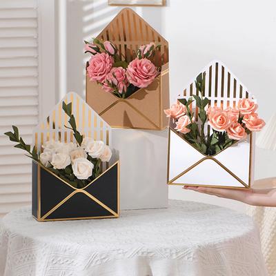 Kreativer Umschlag Blumenbox Rose Blume Geschenkbox für Braut Floristen Geschenkverpackung Box Valentinstag Basteln Party Hochzeitsdeko
