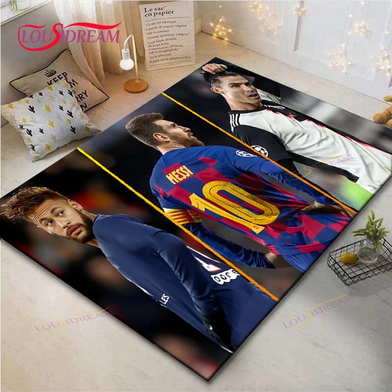 Cristiano Ronaldo--Messi-Neymar Print Tapijten Woonkamer Antislip Vloerkleed Kinderkamer Matten Speelmat Groot Tapijt Decor