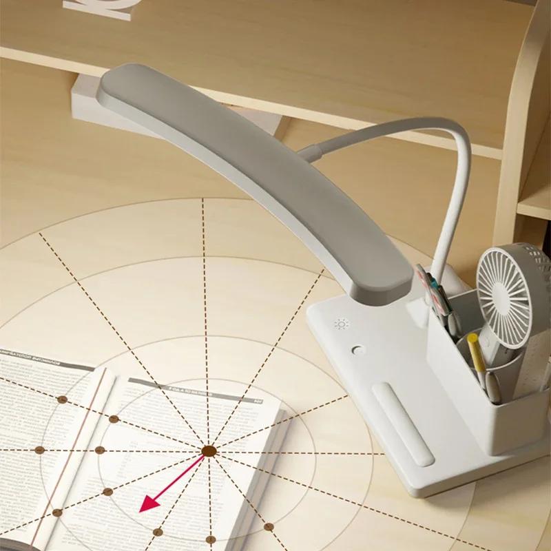 Lampe de table LED USB 3 couleurs, protection des yeux, idéale pour la lecture, la chambre à coucher, le chevet, le dortoir