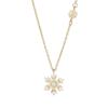 Autumn/Winter S925 Sterling Silver Snowflake Necklace – Korean Style Light Luxury Clavicle Chain for Women
