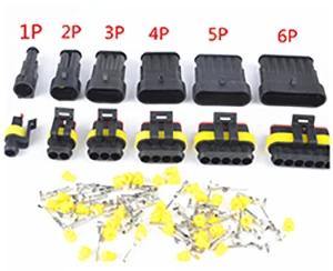 10pair 1.5Series 1P 2P 3P 4P 5P 6P Waterproof Pressure Wire Connector Auto Plug Male+female Car Light Tuning Connector (as the picture,1P)