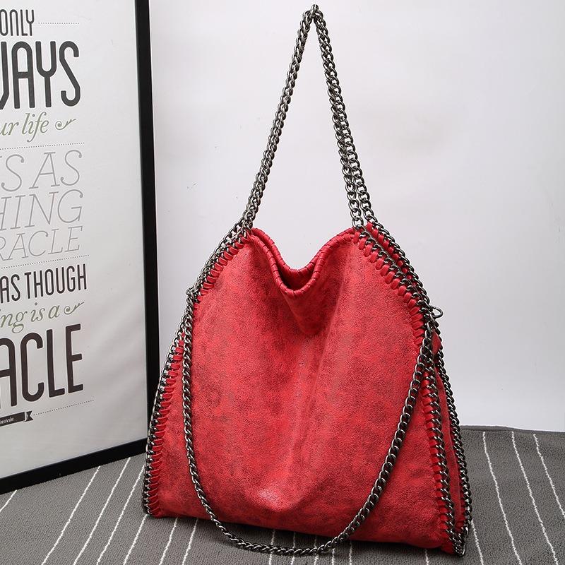 Simple classic chain fashionable versatile shoulder bag foldable portable tote bag casual large capacity bag women