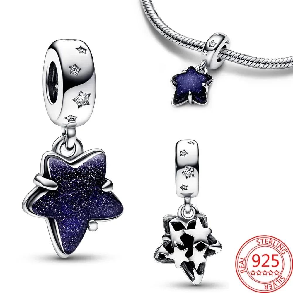 Neuer Kupfer-Lila Murano-Perlen Stiefmütterchen Blume Anhänger Charm Passend für Originalmarken Armband und Halskette Damenschmuck Geschenk