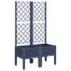Planter with Trellis Blue Gray 80 x 40 x 142 cm PP