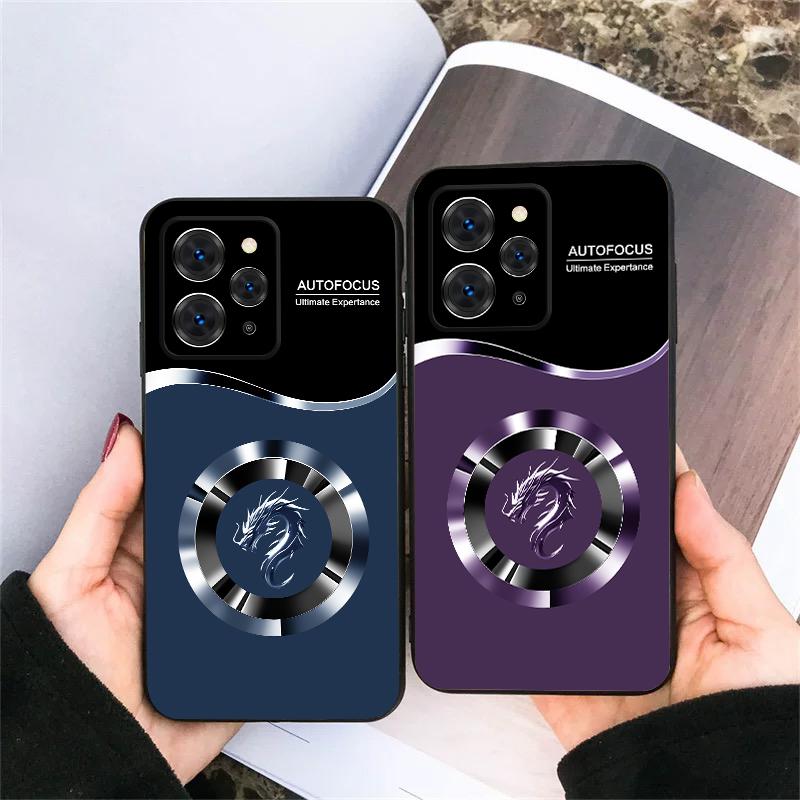 Circle New Dragon Head For Redmi Note 9 9S 10 11 12 12S 13 Pro+ Plus 5G India 14 Pro 4G Global 14S 13C 14C TPU Soft Phone Case