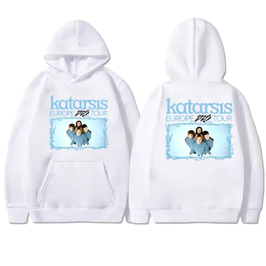 

Katarsis Band Европейский тур 2026 Двусторонний принт Толстовка Новая Мужская Женская Мода Y2k Худи Унисекс Флис Повседневный Пуловер 4XL чёрный