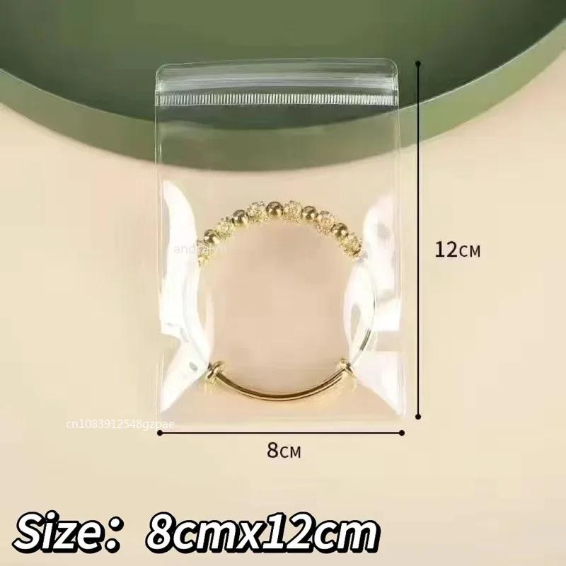 

10-100 шт. Органайзер для ювелирных изделий, сумки, прозрачные ПВХ, антиокислительные сумки для ювелирных изделий, сумка для хранения сережек, подвесок, ожерелий, браслетов 100pcs