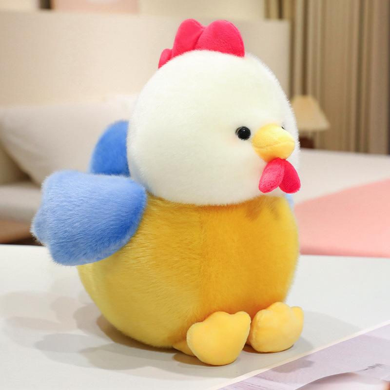 Süßes Plüschhuhn Hühnchen Spielzeug, Realistisches Huhn Stofftier, Weiches Küken Brutkasten Dekoration Geschenk für Kinder