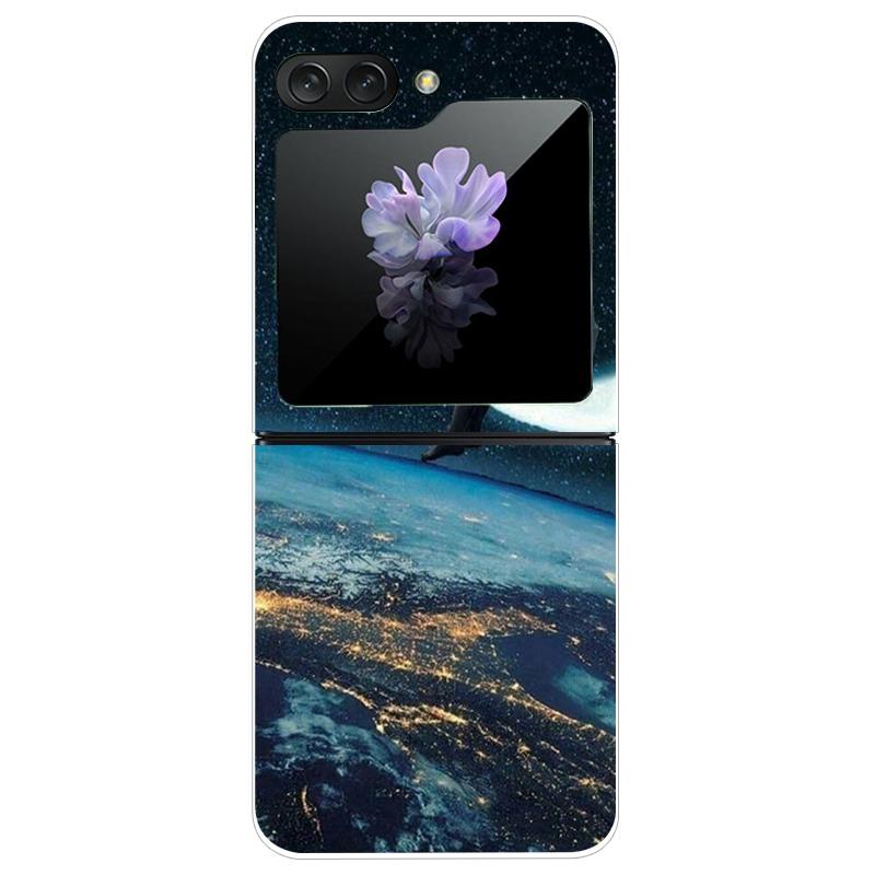 For Samsung Galaxy Z Flip 5 5G Case Cute Transparent PC Hard Case Back Cover For Samsung ZFlip5 Z Flip 5 Phone Coque Flip 5 Capa