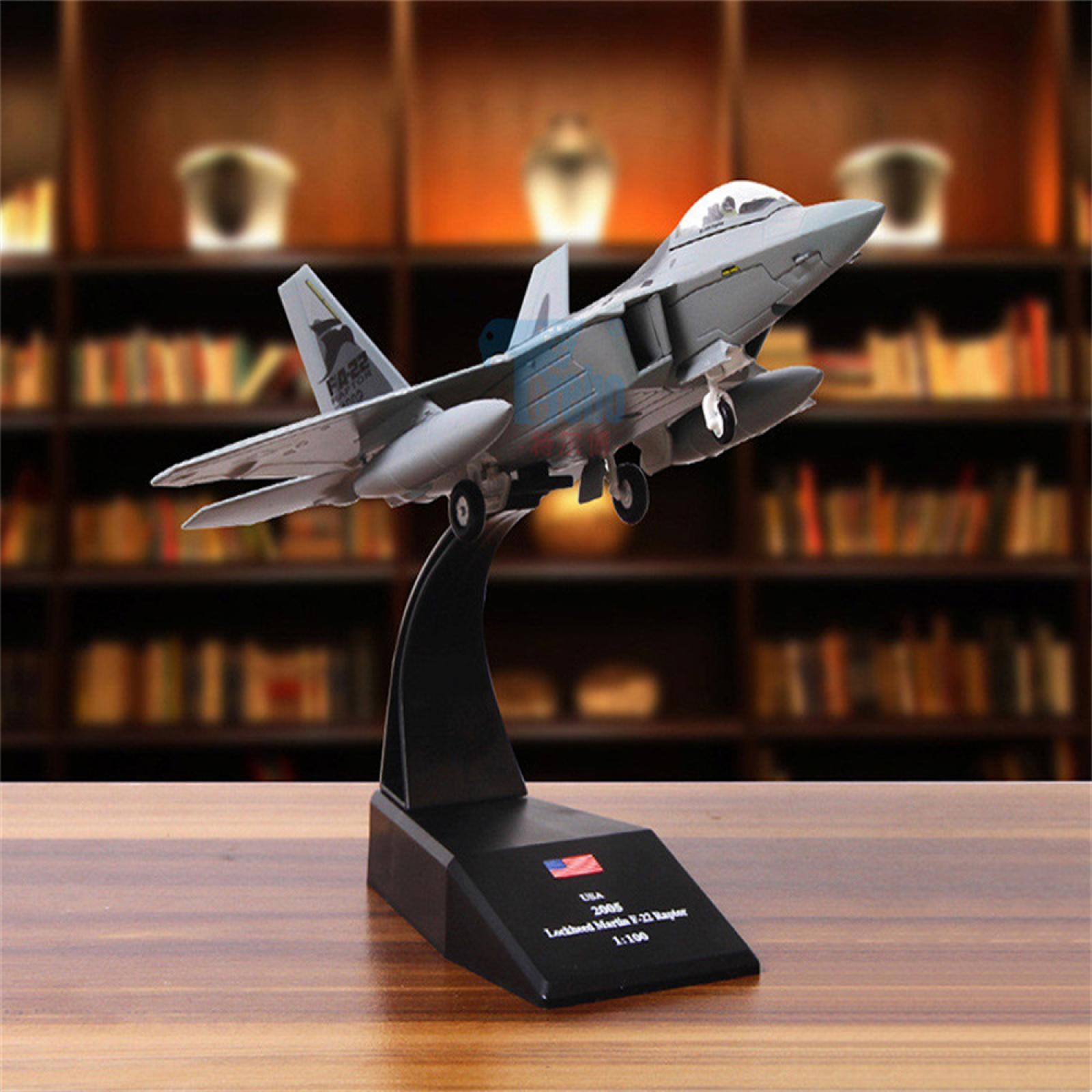 

Модель самолета F-22 в масштабе 1/100, имитация истребителя Raptor, авиационные и военные украшения, для выставки науки, для украшения United States