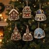 Decorative Ornaments for Dormitories 6 Pcs Christmas DIY Faux Pearl Painting Kit Ornaments Rhinestone Art Indoor Outdoor Party Decor Tree Hanging