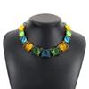 Candy Mixed Color Resin Clavicle Necklace Earrings Female Geometric