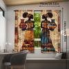 Set Of 2 Boho Women Print Curtains Digital Polyester Living Room Bedroom Study Dining Decor Bohemian Made Great Window Treatment