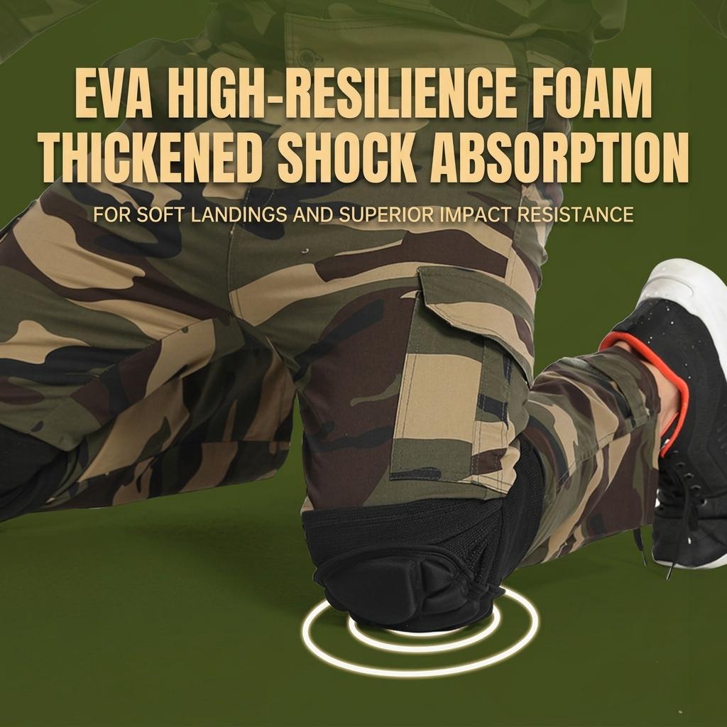 Professional Tactical Knee Pads Set Thickened Padding for Crawling Climbing Combat Training Outdoor Protective Gear for Men New
