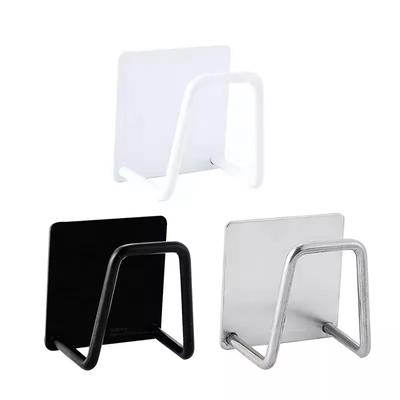 Porta spugne da cucina in acciaio inox, per spugne da lavandino, scolapiatti, supporto autoadesivo, ganci da parete, organizer da cucina