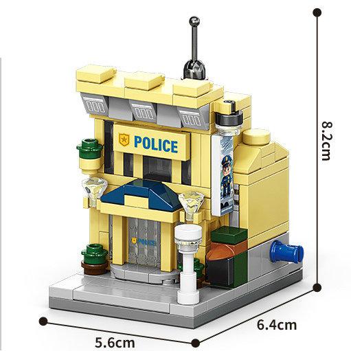 European City Series Street View European Architecture Shop Shopping Scene Puzzle Assembled Building Block Toys  Playsets Children's Gift Presents