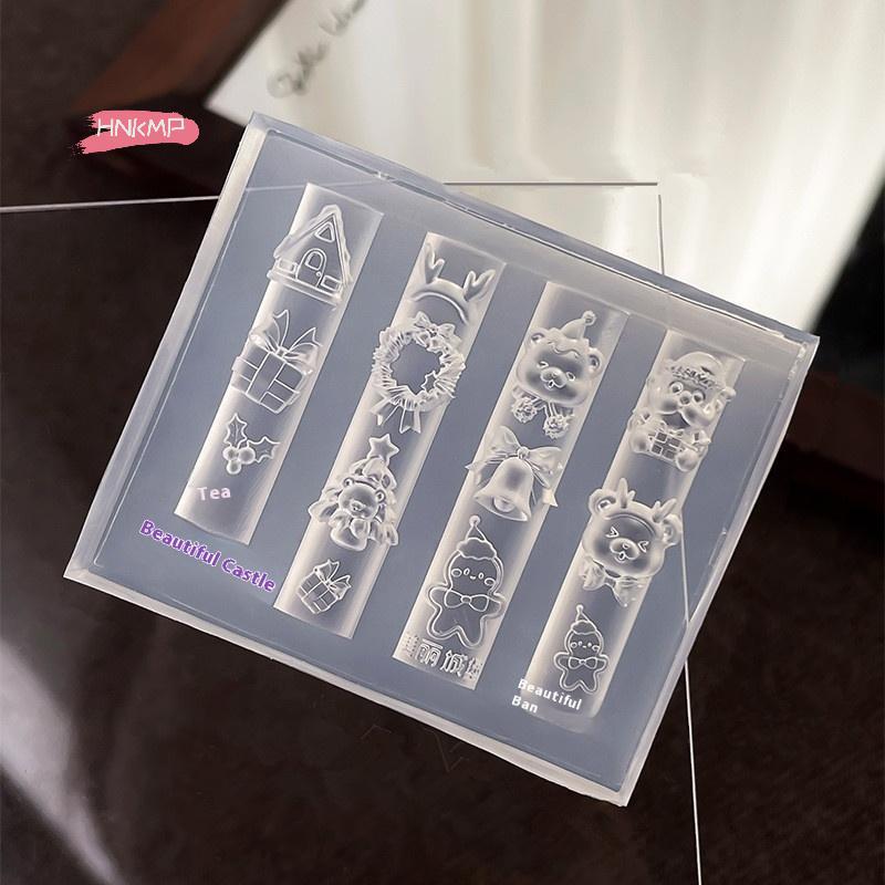 1Pcs Silicone 3D Nail Art Mold Christmas Theme Snowman Christmas Tree Santa Claus DIY Design Manicure Charm for Nail Decorations