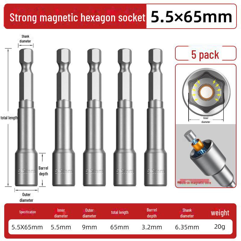 Dane Tools Magnetischer Inbusschlüssel und selbstschneidender Schraubendreher-Bohrersatz