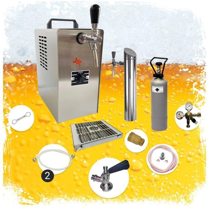 Kit Complet Sous-Comptoir Système de Tirage à Bière JET 30 Refroidisseur Sec 1 Voie 35 L/h Colonne Tower Tête Plate Adaptateur 5 L