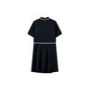Fila American Retro Logo Casual Fashion Sports Polo Dress Women Dresses Legendary-Blue F11W121310FNV