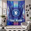 Custom Tapestry Wall Hanging, Chelsea FC Personalized Name Text Home Wall Decor