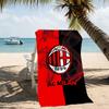Beach Towel with Associazione Calcio Milan Pattern - soft,absorbent,machine washable Lightweight&Modern,swimming,Travel Essentials
