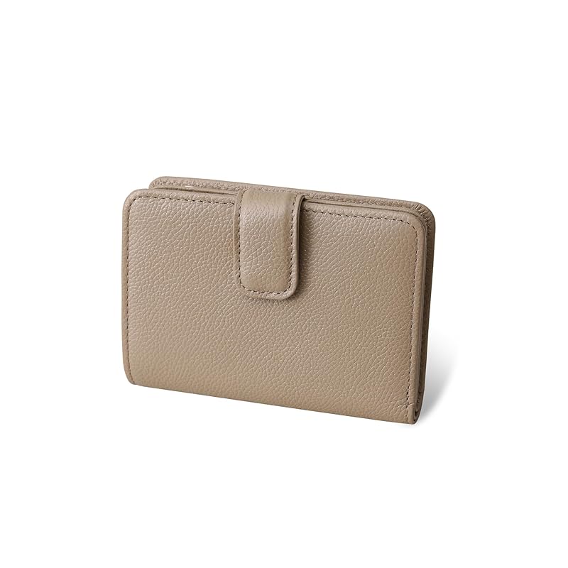 

[Business Leather Factory] Medium bifold wallet Water repellent original leather cow leather unisex compact 12 pockets with partitions Coin purse