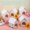 Dog House-Shaped Cardboard Box Set, DIY Paintable Dog Adoption Party Gift Boxes