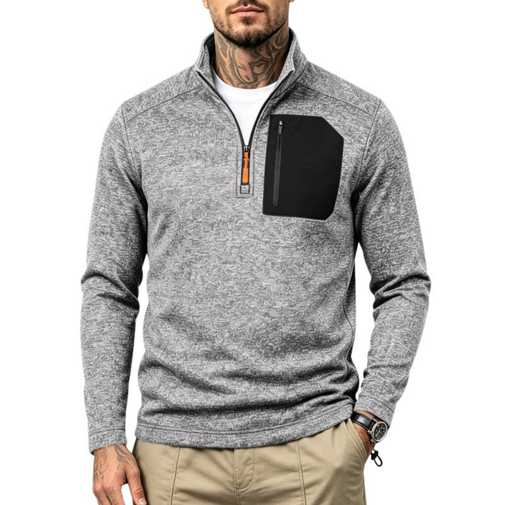 Men's Zip-Up Hoodie Cationic Lined Warm Casual