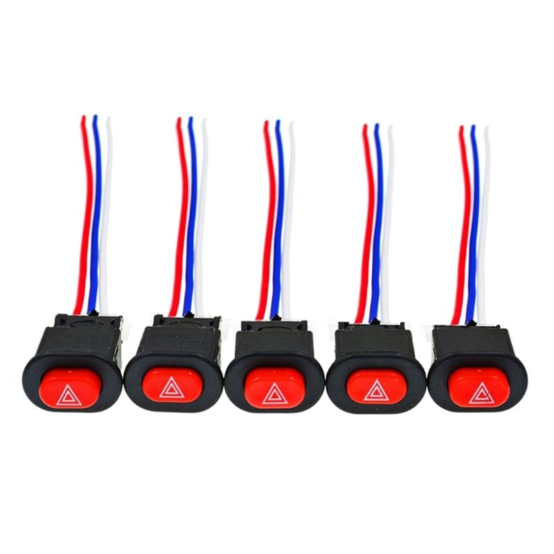 Motorcycle Switch Hazard Light Switch Button Electric Vehicle Double FlashButton