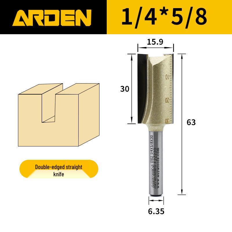 Yaden Blade Metric Fixed Blade Milling Cutter Trimmer - Small Router Slotting Cutter 1/4" for Woodworking & Stock Removal