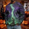 Men's Long Sleeve Shirt Loose Fit Casual Versatile for Halloween Party Outfit