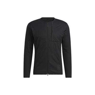 Chaqueta de Color Sólido con Cuello Redondo y Cremallera para Hombre Ropa de Abrigo Negra GT3307