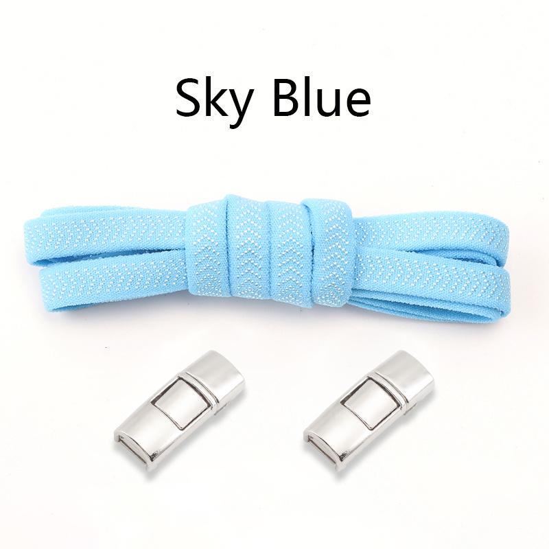 Druckverschluss Schnürsenkel ohne Binden Elastische Schnürsenkel Turnschuhe 8MM Breit Flach Schnürsenkel Ohne Binden Kinder Erwachsene Laufschuh Schnürsenkel für Schuhe